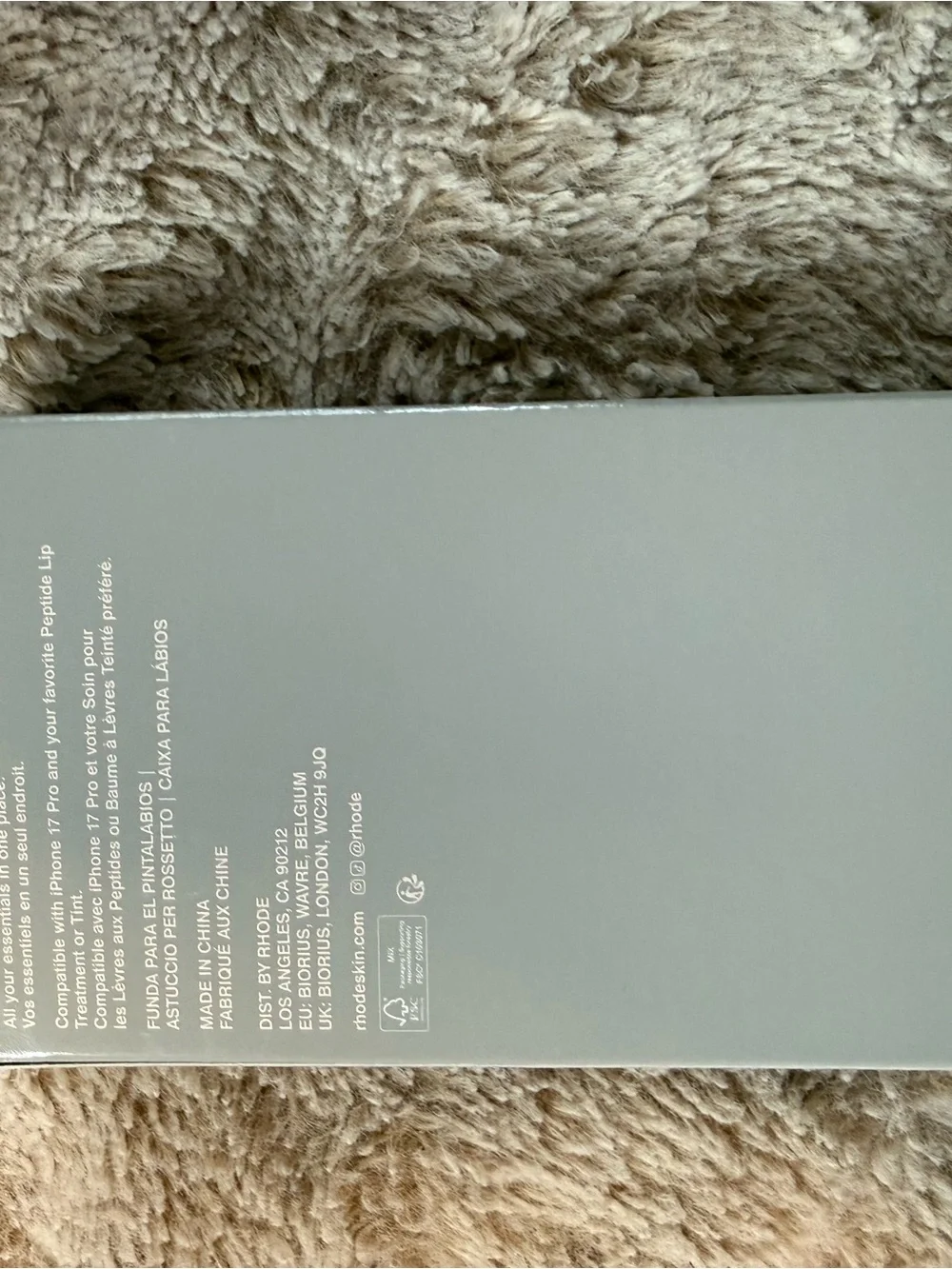 RHODE Matte Silicone iPhone Case in Light Gray iPhone 17th